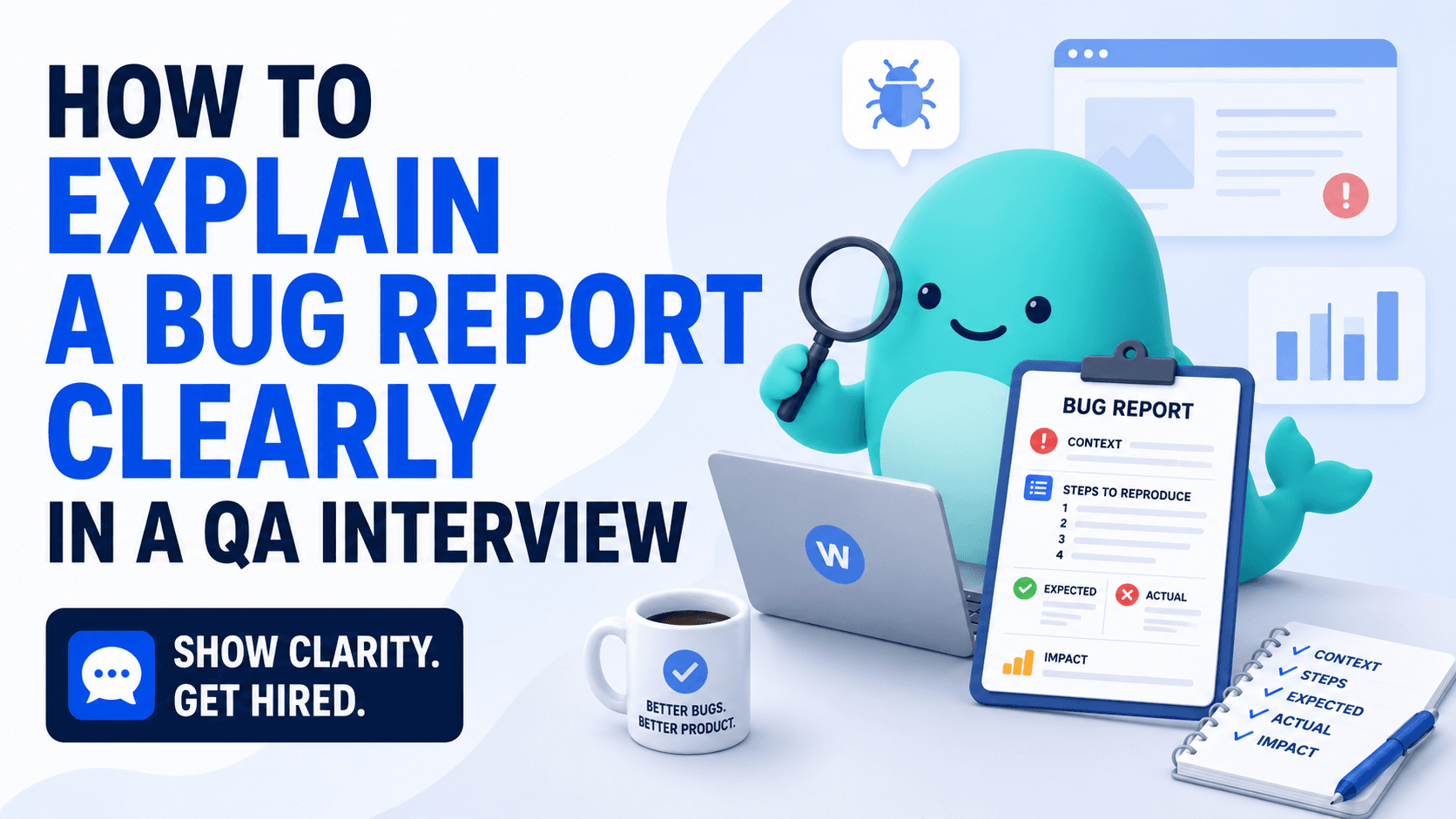 How to explain a bug report clearly in a QA interview