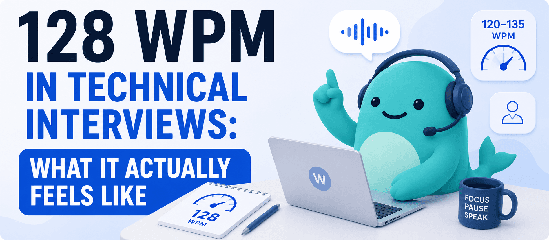 Speaking pace in technical interviews: what 128 WPM actually feels like