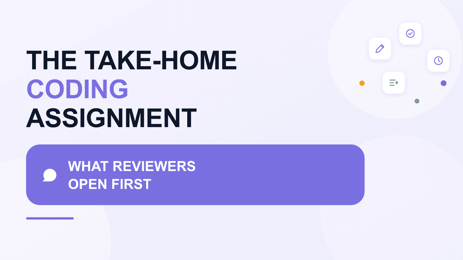 The take-home coding assignment: what reviewers check