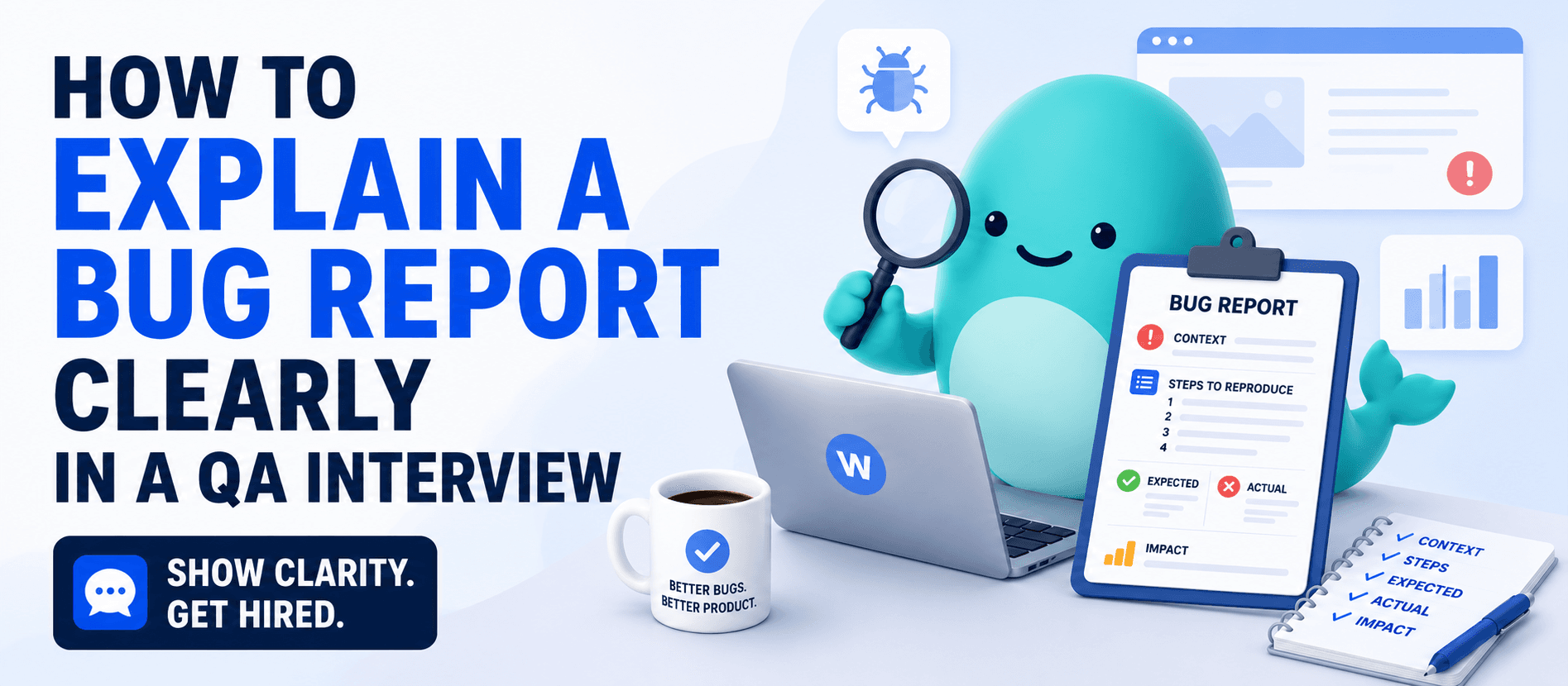 How to explain a bug report clearly in a QA interview